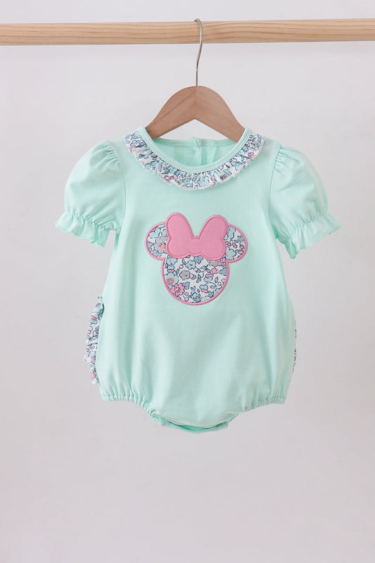 Mint Floral Character Ruffle Bubble