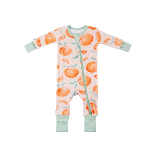Baby Bamboo Pajamas w/ DreamCuffs® - Fresh Peach