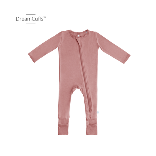 Baby Bamboo Pajamas w/ DreamCuffs™ - Dusty Rose