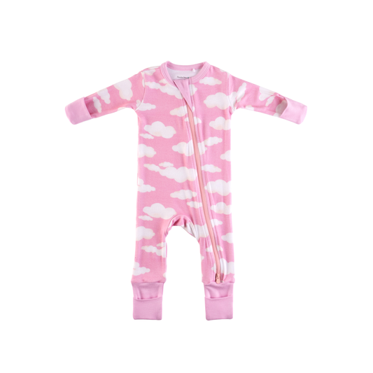 Baby Bamboo Pajamas w/ DreamCuffs® - Clouds
