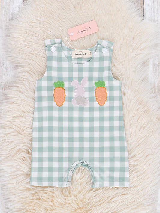 Gingham Carrot Patch Embroidered Johnny